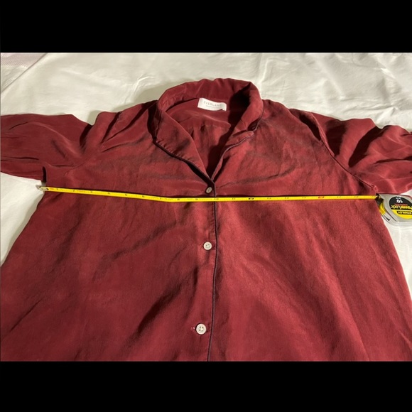 Everlane Piped Silk Notched Button Down Collared Shirt - Picture 10 of 10